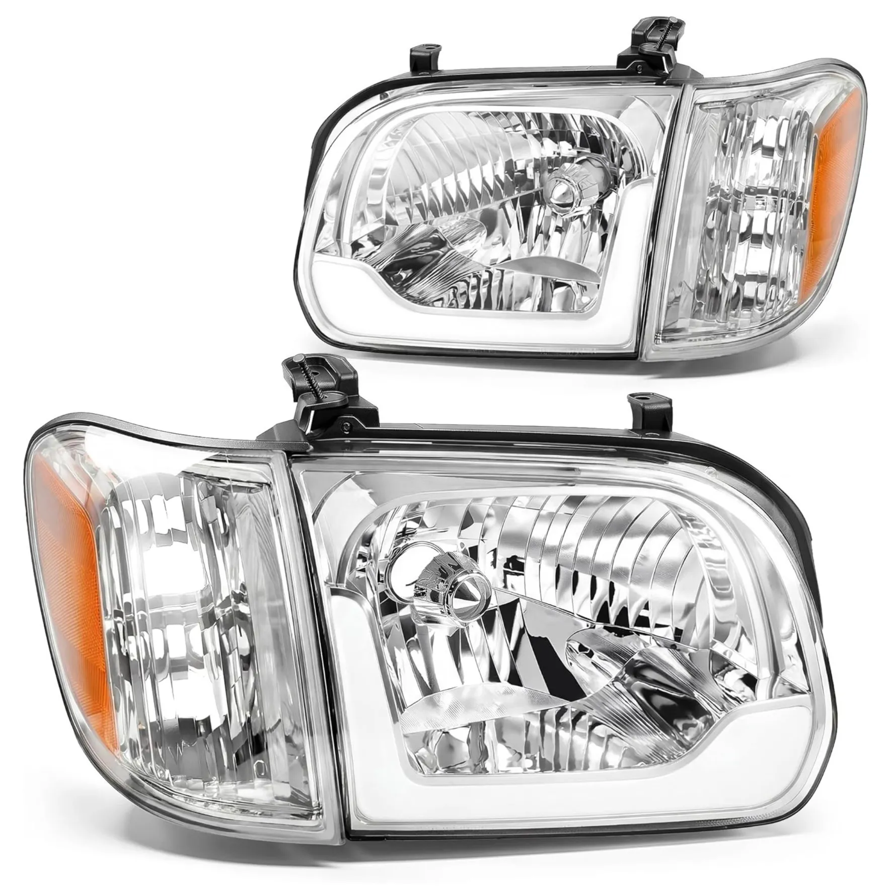 LED DRL Headlights for 2005–2007 Toyota Tundra & Sequoia | Chrome Housing | YITAMOTOR