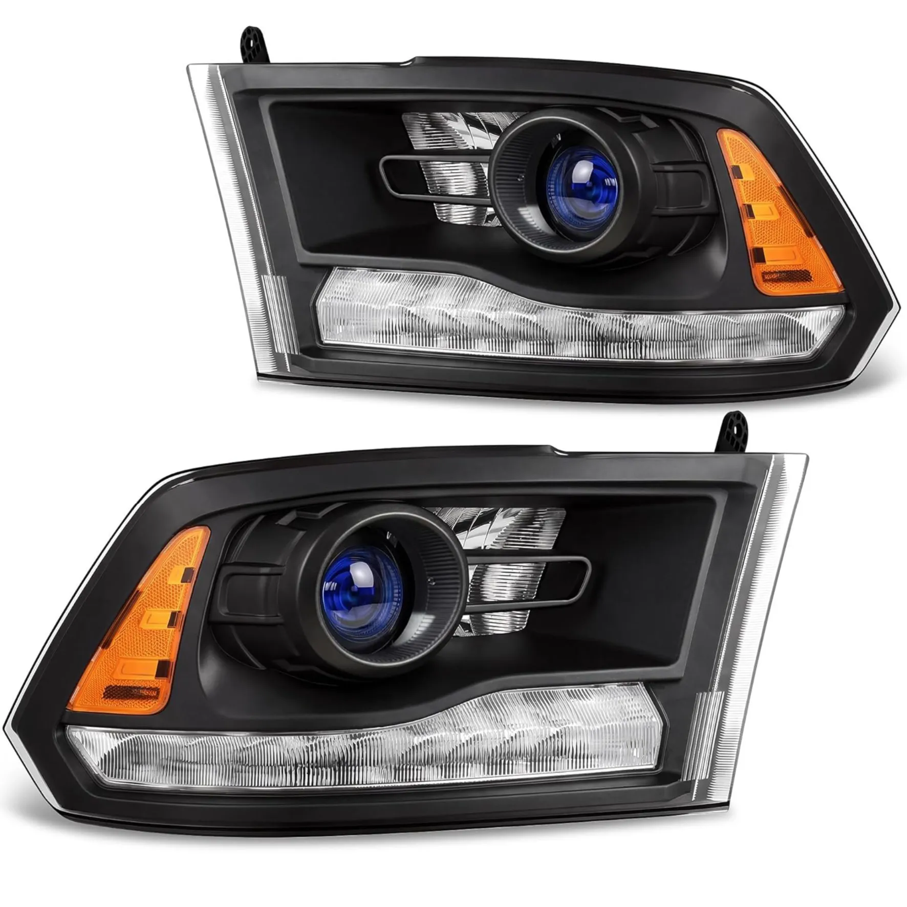 YITAMOTOR LED DRL Headlights for 2009-2018 Dodge Ram 1500 2010-2018 Ram 2500 3500