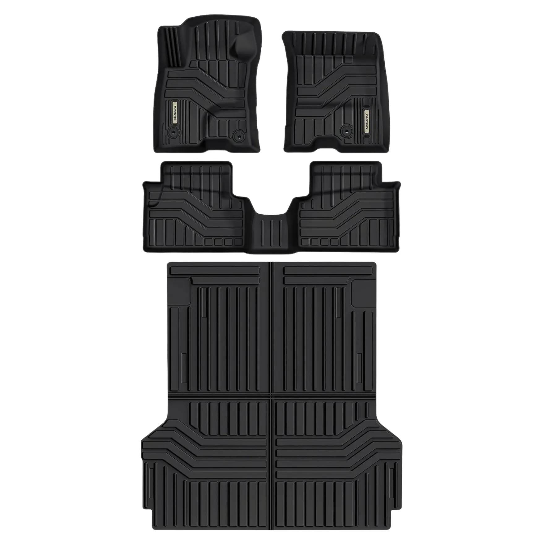 OEDRO® All-Weather Floor Mats & Bed Liner  Mat for 2022-2026 Ford Maverick Hybrid | TPE 2nd Gen Upgrade - 1st & 2nd Row, Black