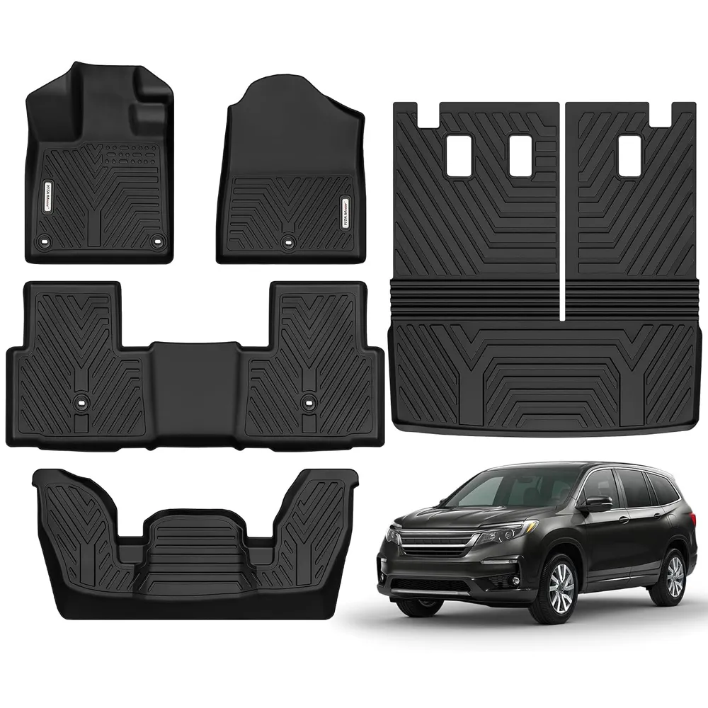 YITAMOTOR Floor Mats for Honda Pilot 2023-2026 7/8 Seat All Weather TPE