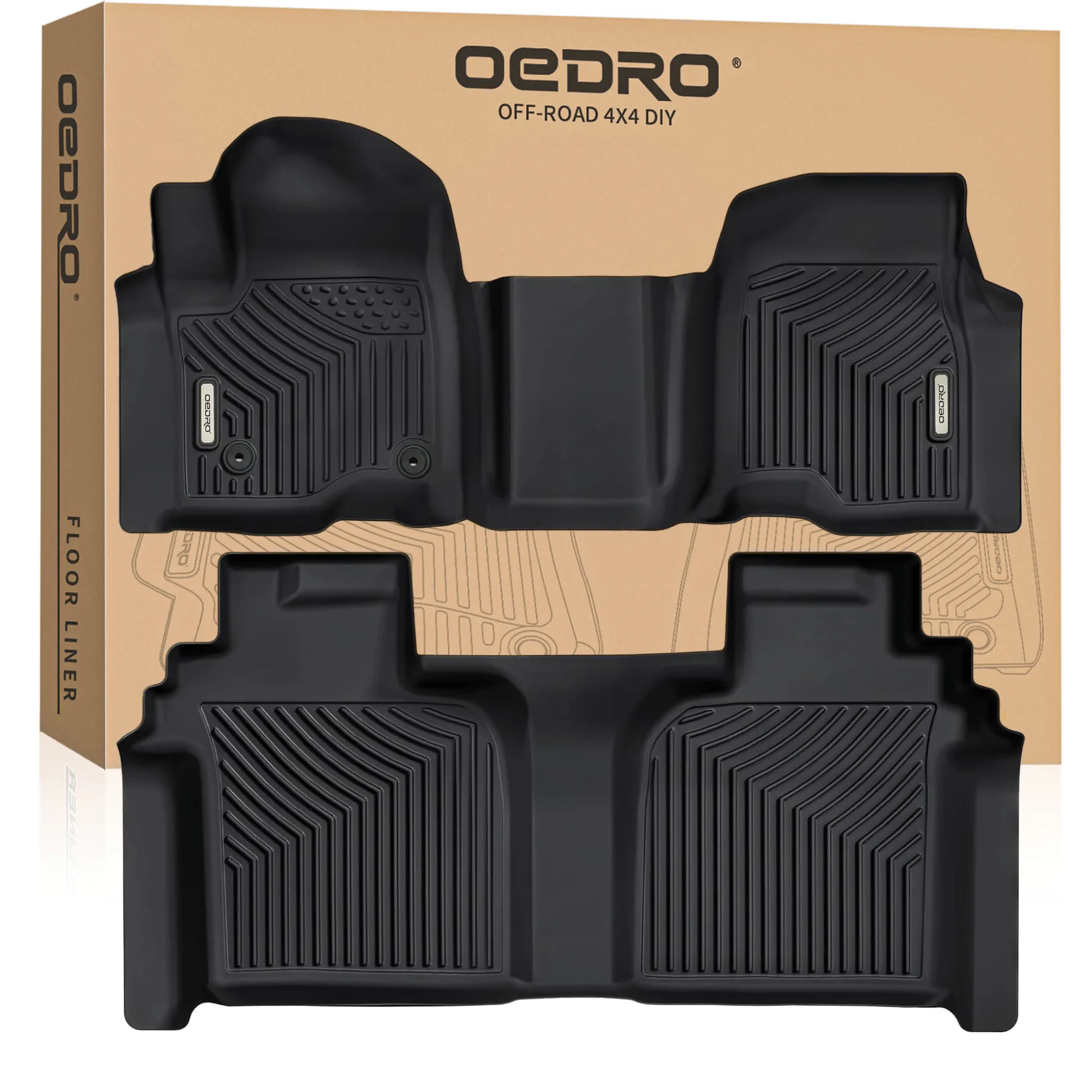 Floor Mats for 2019-2026 Chevy Silverado 1500 & GMC Sierra 1500 Crew Cab & 2020-2026 Chevy Silverado & GMC Sierra 2500HD 3500HD Crew Cab Bench Seat