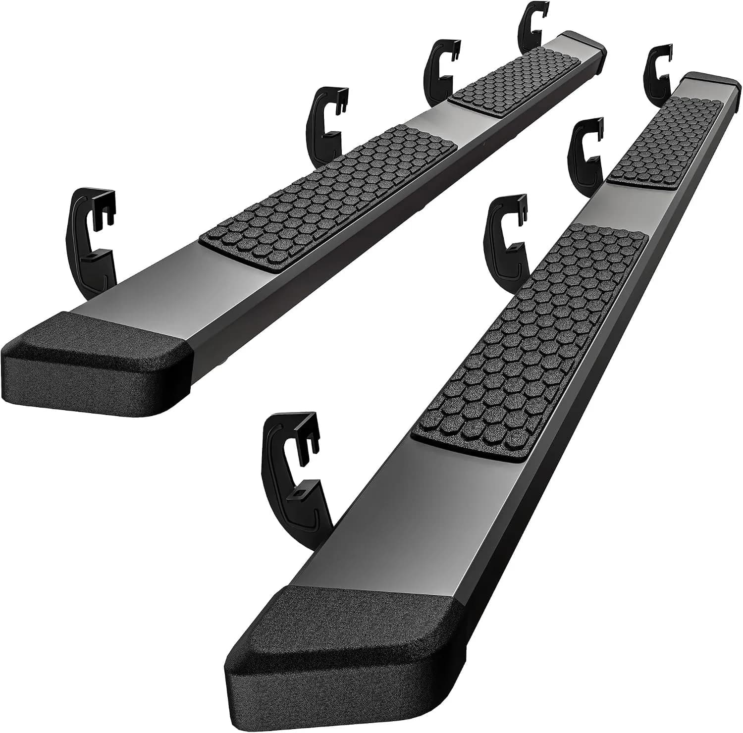 YITAMOTOR 6" Running Boards for 2007-2018 Chevy Silverado/GMC Sierra 1500 & 2007-2019 2500HD/3500HD Crew Cab, Black Stainless Steel Side Steps