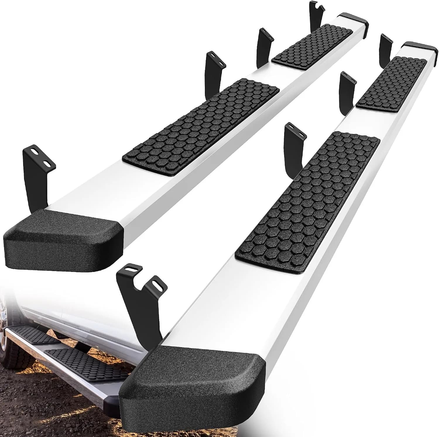 YITAMOTOR 6" Running Boards for 2024-2026 Toyota Tacoma Crew Cab/Double Cab, Stainless Steel Side Steps Nerf Bars, Black Step Rails