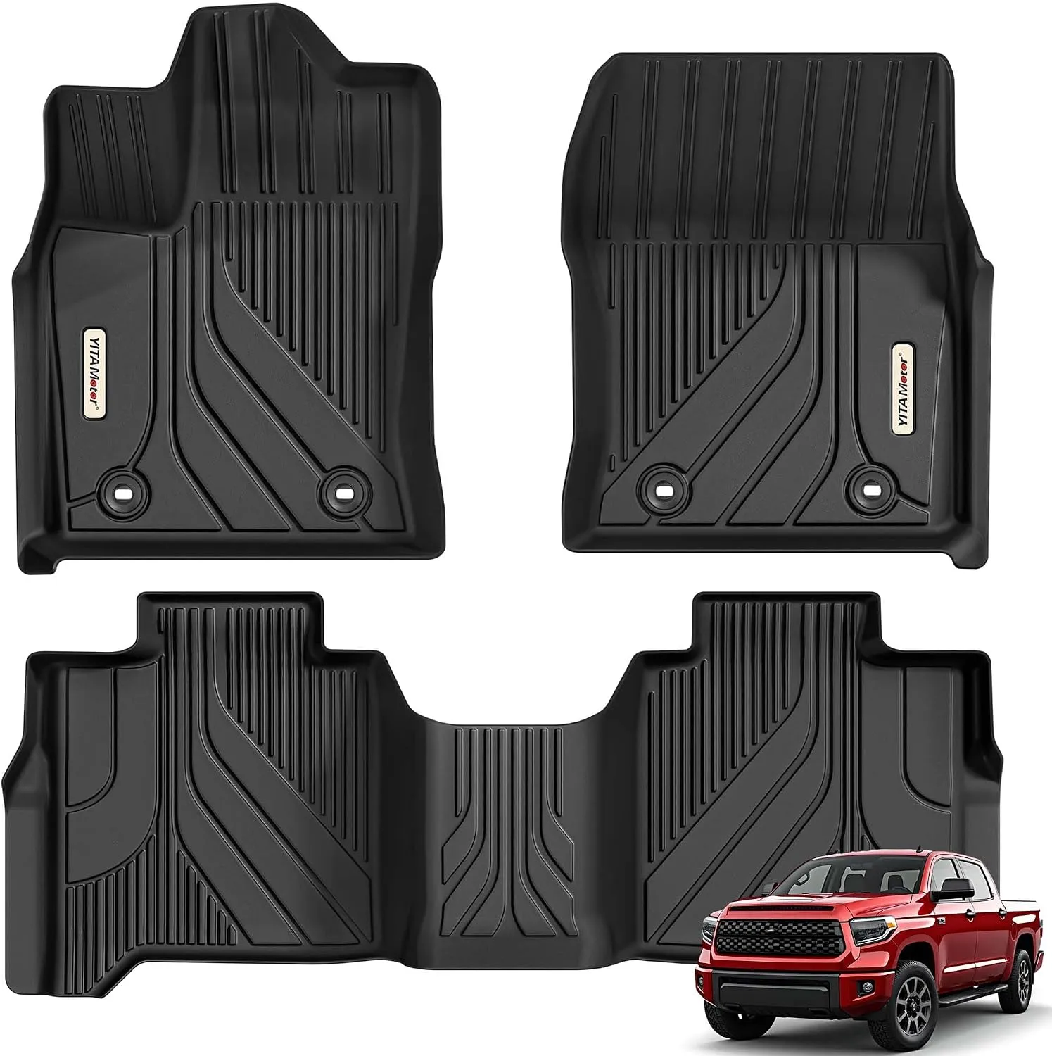 YITAMOTOR Floor Mats for 2022-2026 Toyota Tundra CrewMax | TPE