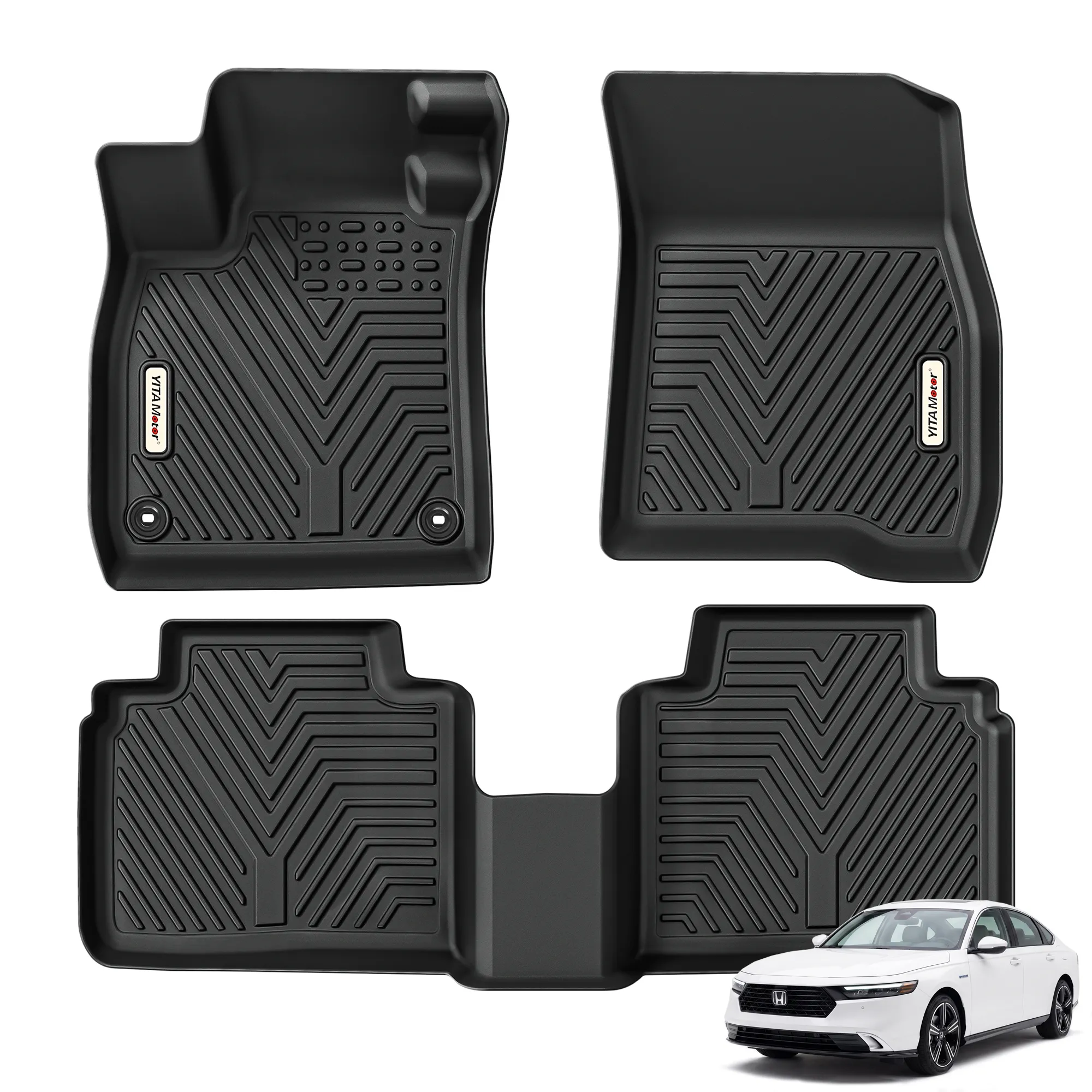 YITAMOTOR Floor Mats & Cargo Liner for Honda Accord 2023-2026 Hybrid TPE All Weather