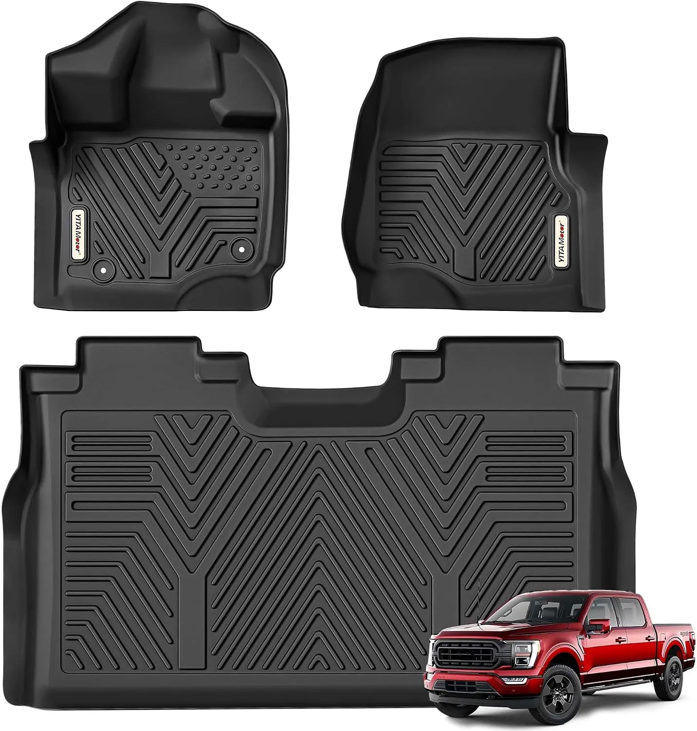 YITAMOTOR Floor Mats for Ford F-150 & F-150 Lightning SuperCrew 2015-2026