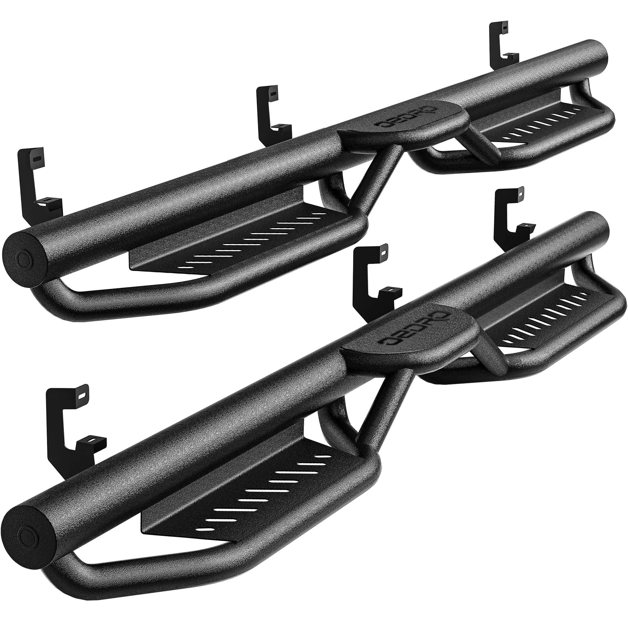 OEDRO Running Boards Compatible for 2019-2026 Chevy/GMC Silverado/Sierra 1500 Double Cab & 2020-2026 Silverado/Sierra 2500HD 3500HD, 2-Stairs Steps