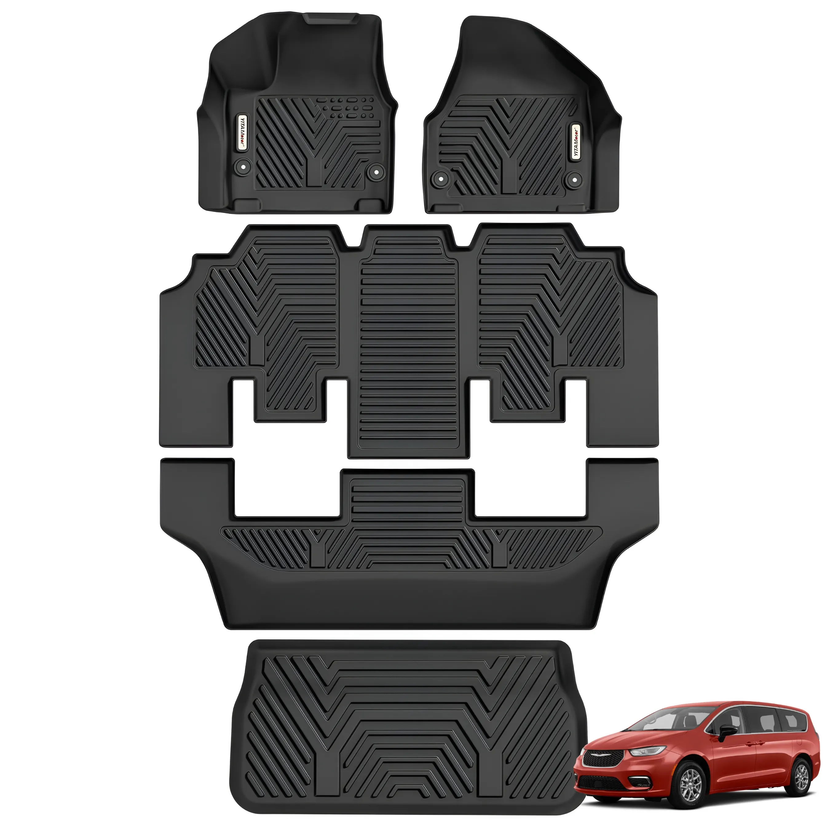 YITAMOTOR Floor Mats & Cargo Liner for Chrysler Pacifica Voyager 2017-2026