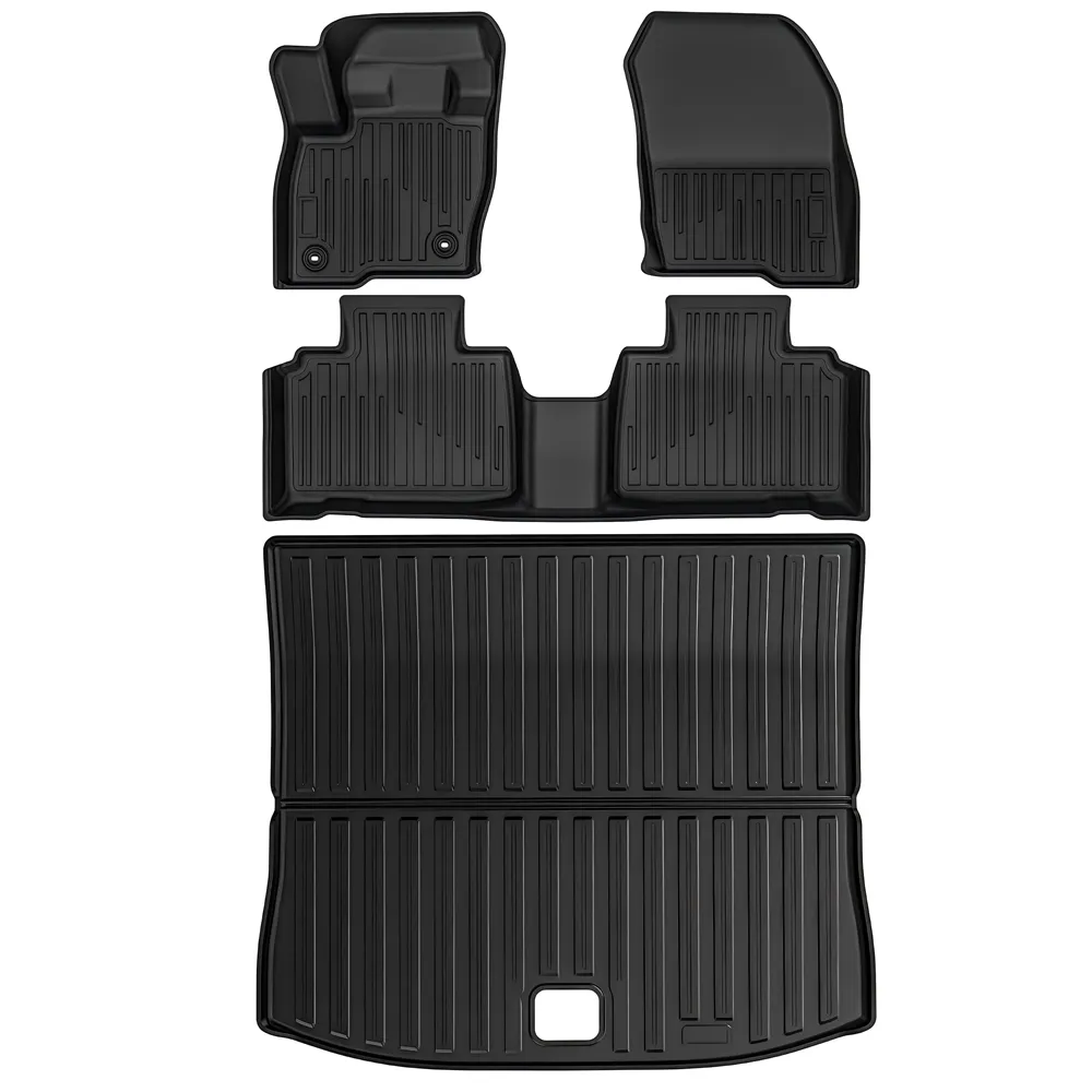 YITAMOTOR TPE Floor Mats & Trunk Liner for 2015-2024 Ford Edge, All-Weather, 1st & 2nd Row, Black