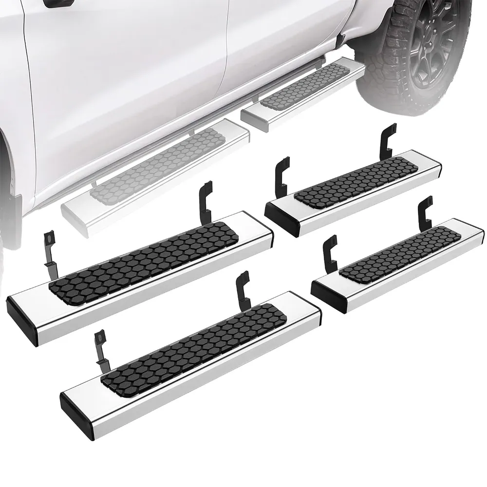 YITAMOTOR Split Drop Running Boards for 2019-2026 Chevy Silverado/GMC Sierra 1500 & 2020-2026 2500HD/3500HD Crew Cab, Chrome