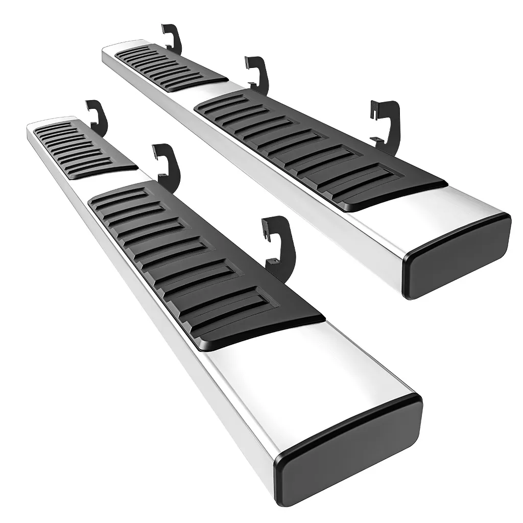 YITAMOTOR 6.5 Inch Running Boards for 2007-2018 Chevy Silverado GMC Sierra 1500 Extended Double Cab & 2007-2019 2500HD 3500HD, Stainless Steel Side St