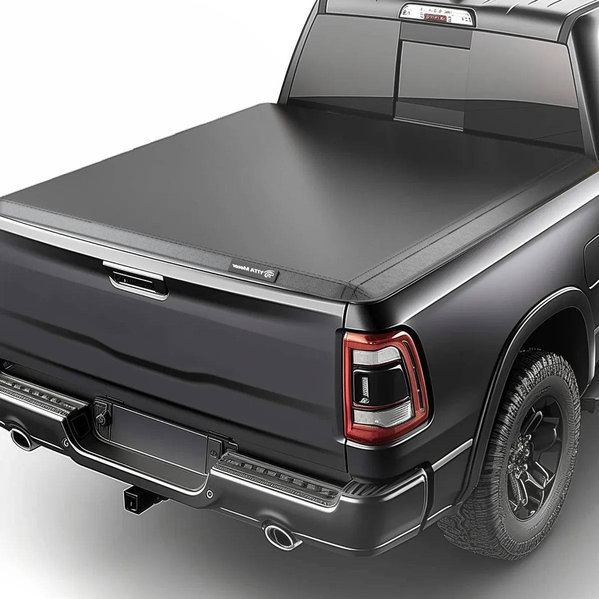 YITAMOTOR Soft Quad Fold Tonneau Cover for 2009-2024 Dodge Ram 1500 5.7ft Bed, Fits 2019-2024 Ram 1500 Classic, No Rambox