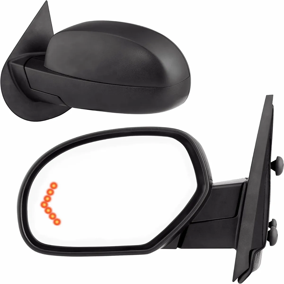 YITAMOTOR Tow Mirrors for Chevy Silverado GMC Sierra 1500 2007-2013, Heated LED, Pair