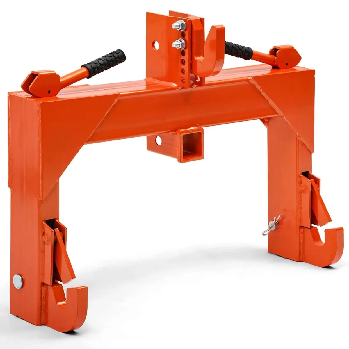 YITAMOTOR 3 Point Quick Hitch for Category 1 Tractors, 3000 lbs 3-Pt Hitch Attachment with 2" Receiver, 5-Level Adjustable Top Hook for Tractor Implem