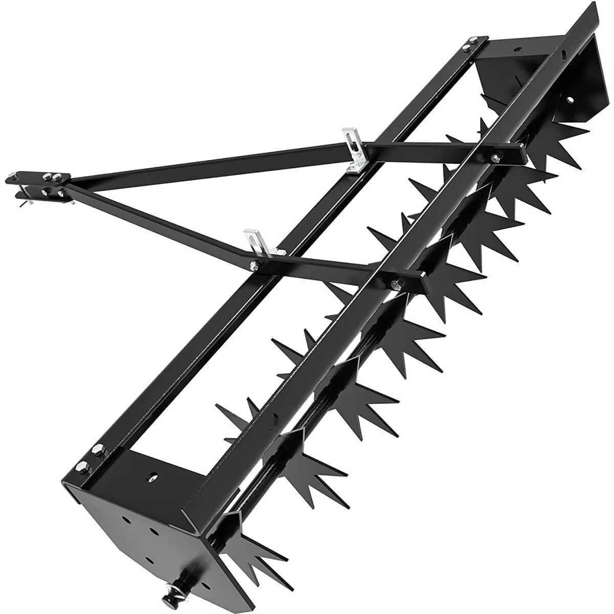 YITAMOTOR 32" Tow Behind Lawn Aerator, Spike Aerator with 8" Steel Spike Disks, Universal Hitch for Lawn Tractors, ZTRs & ATVs