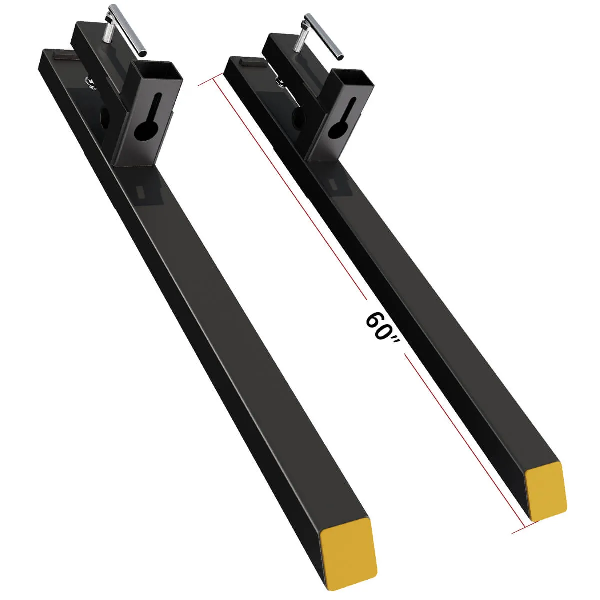 YITAMOTOR 60" Clamp-On Pallet Forks, 4000 lbs Heavy-Duty Bucket Forks for Tractor Loader & Skid Steer, Quick Attach Pallet Forks