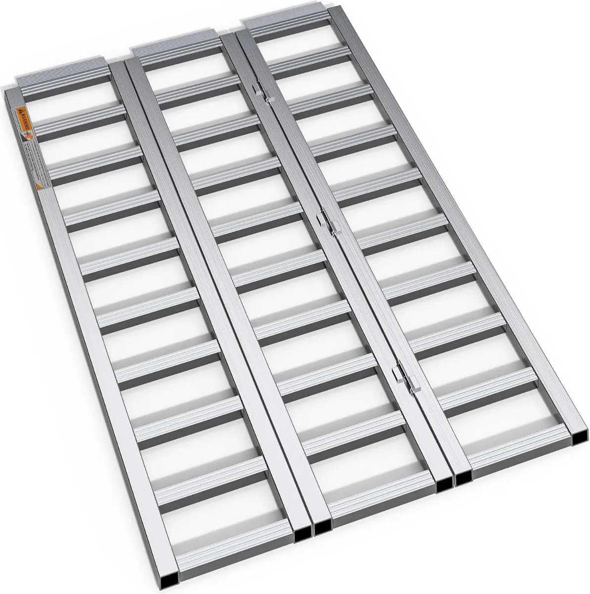 YITAMOTOR 69" x 44" Aluminum Tri-Fold Loading Ramp, 1500 lb ATV/UTV Ramp with Treads & Safety Strap, Folding Ramp for Truck, Trailer, Motorcycle & Law