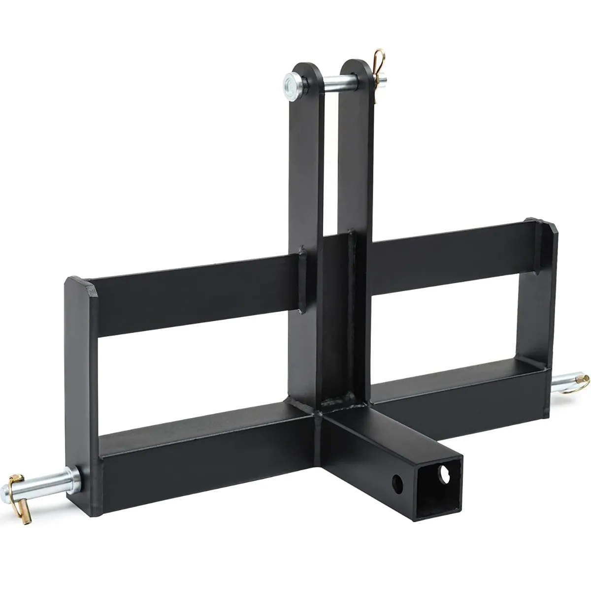 YITAMOTOR 3 Point Hitch Receiver for Category 1 Tractors, 2" Trailer Receiver Drawbar with Suitcase Weight Brackets, Heavy Duty Tractor Attachment