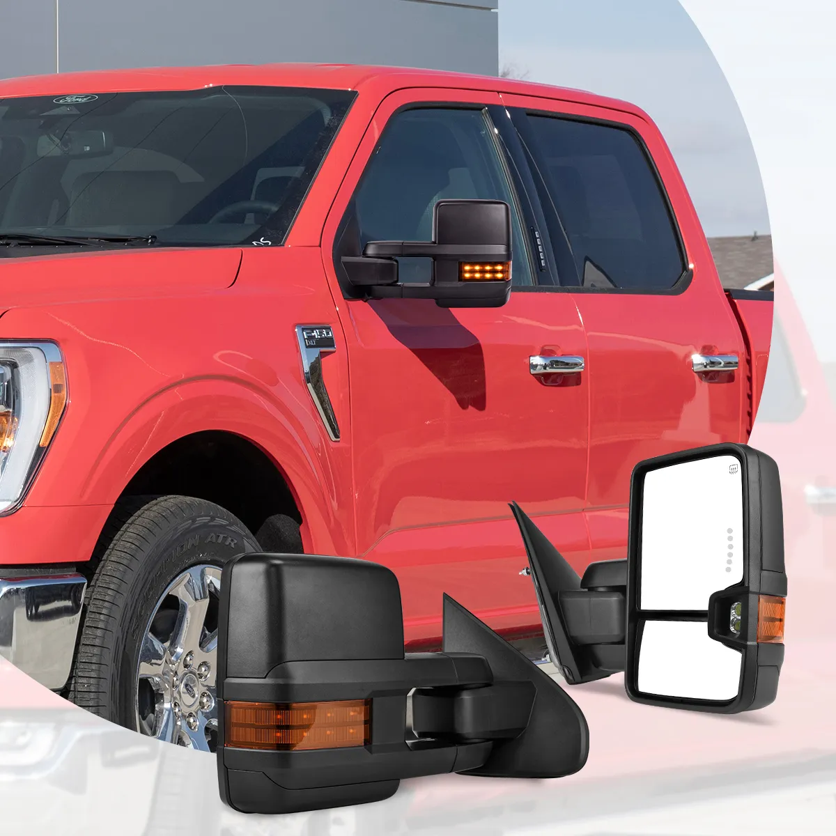 YITAMOTOR Power Folding Tow Mirrors for 2014-2018 Silverado Sierra