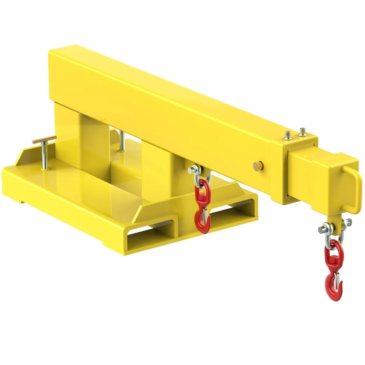 YITAMOTOR 5500lbs Fork Mounted Jib Boom Crane, Telescoping Forklift Lifting Attachment 31"-79"