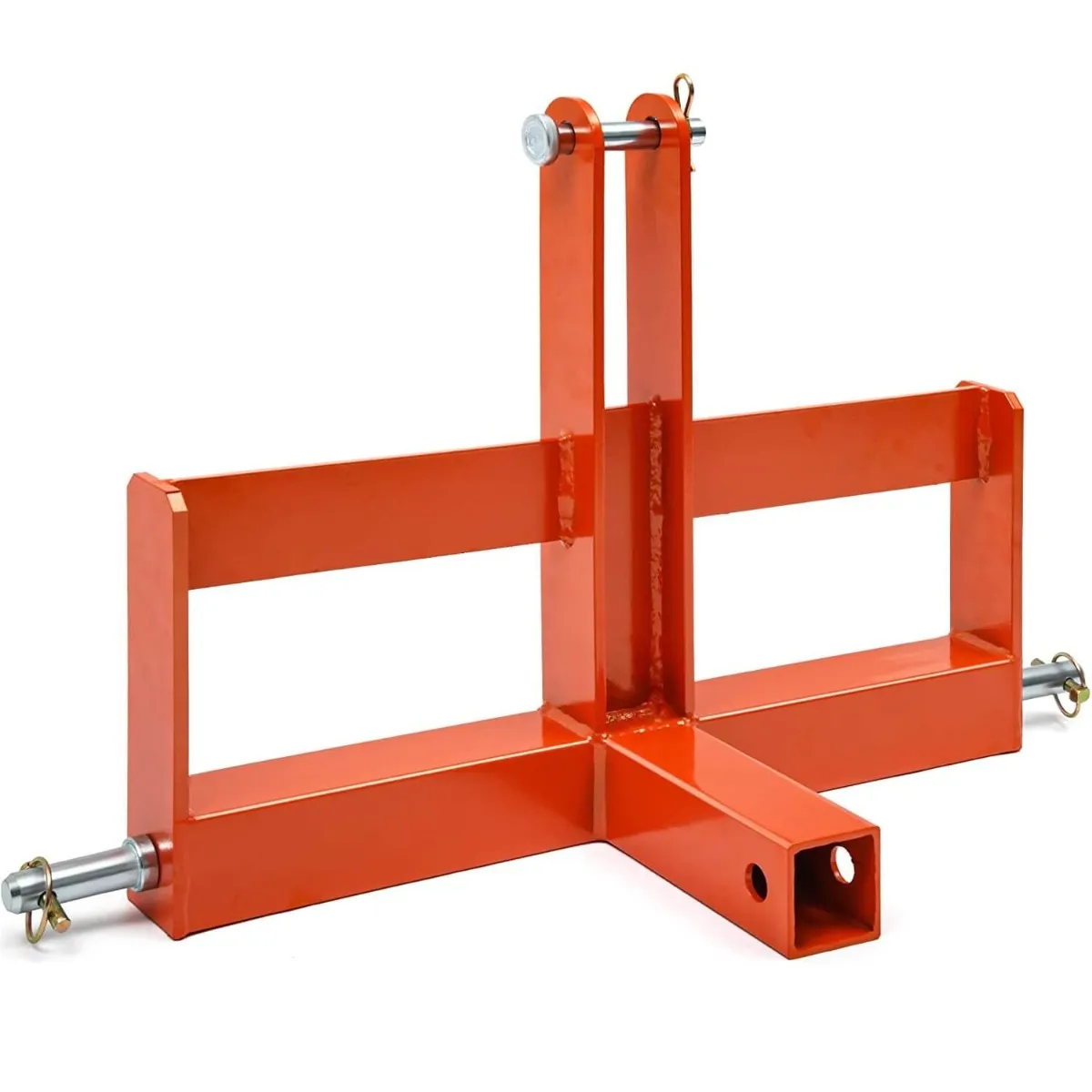 YITAMOTOR Orange 3 Point Hitch Receiver for Category 1 Tractors, 2" Receiver Trailer Hitch Drawbar Attachment, Quick-Connect Tractor Tow Bar