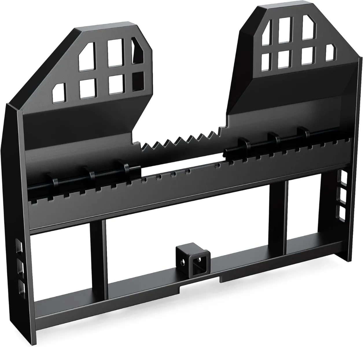 YITAMOTOR 45.5" Skid Steer Pallet Fork Frame, 4000 LBS Capacity, Adjustable Forks 17"-37", Quick Tach Attachment with 2" Receiver Hitch