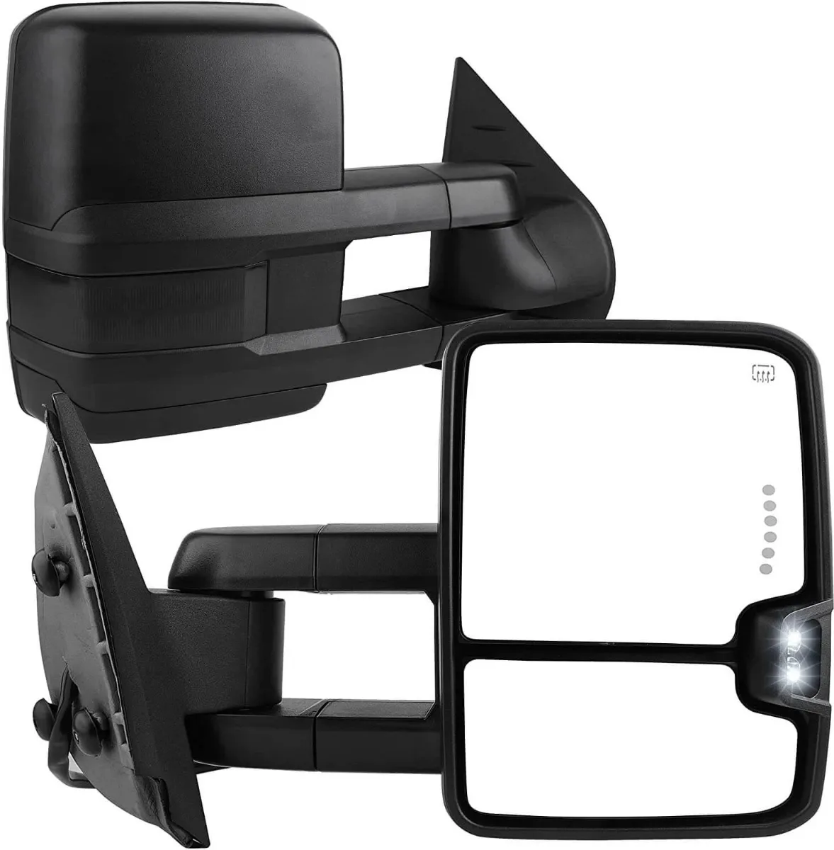 YITAMOTOR Tow Mirrors for 2007-2014 Silverado Sierra | Heated LED