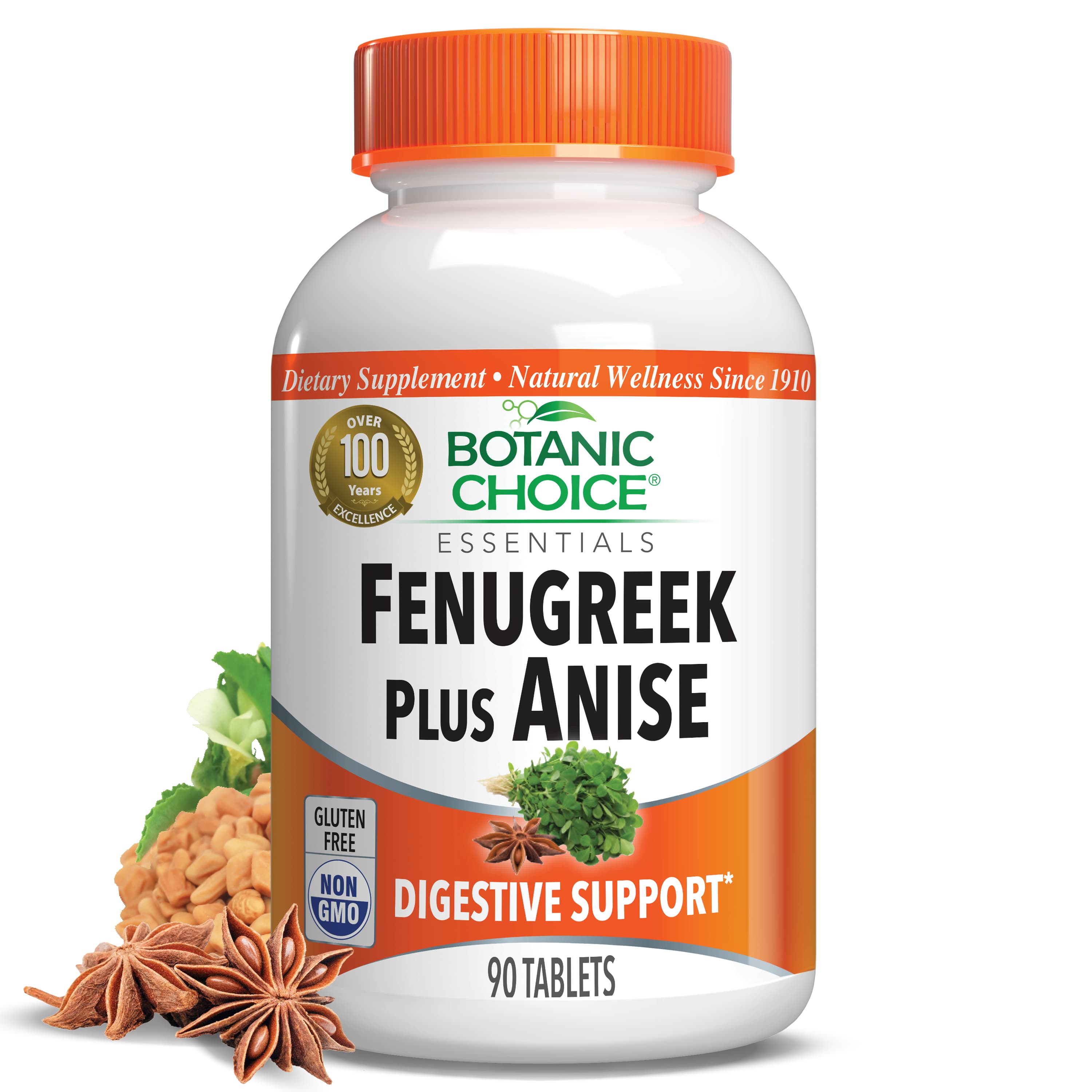Fenugreek Plus Anise - Digestive Support Supplement - 90 Tablets