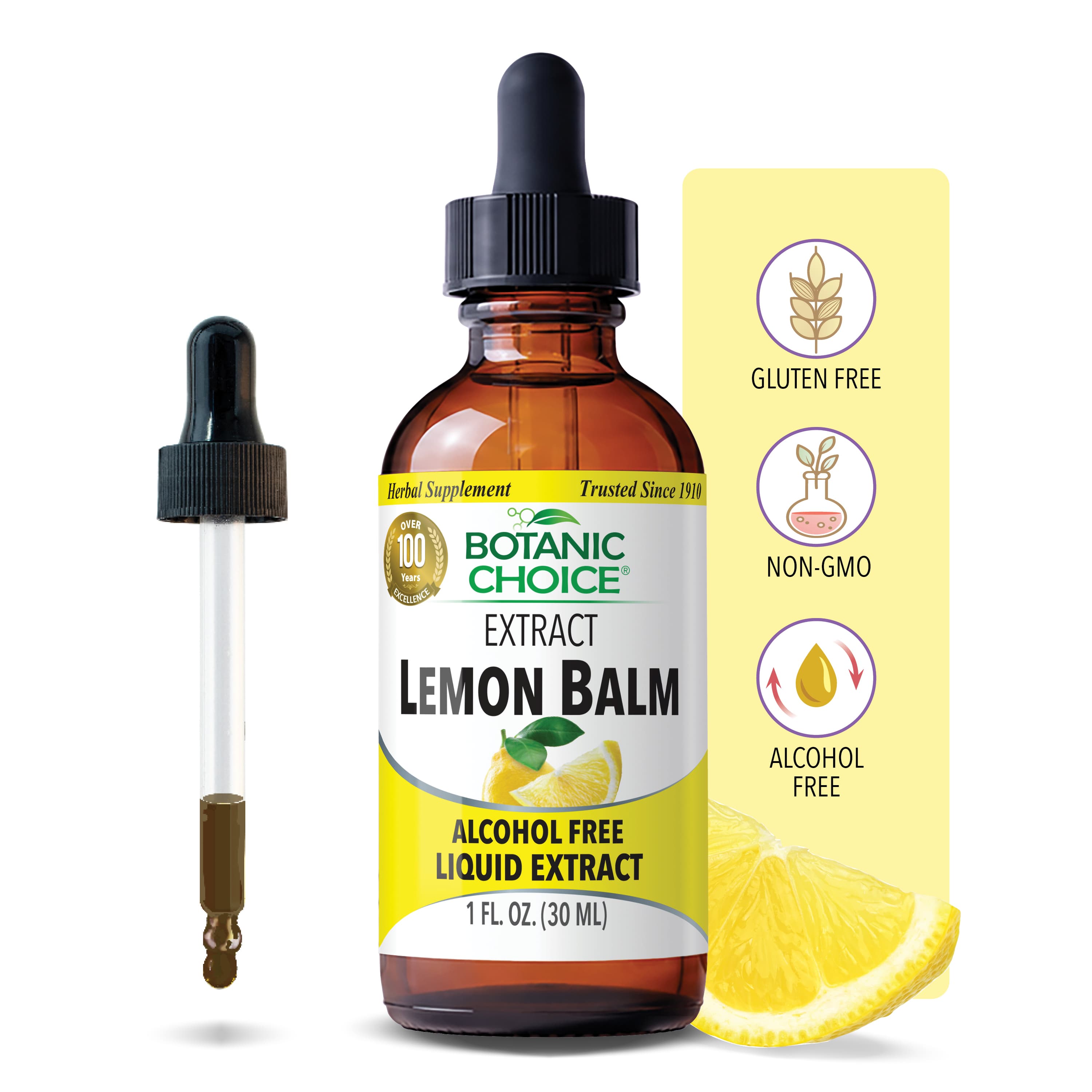 Lemon Balm Liquid Extract - Mood Support Supplement - 1 Oz