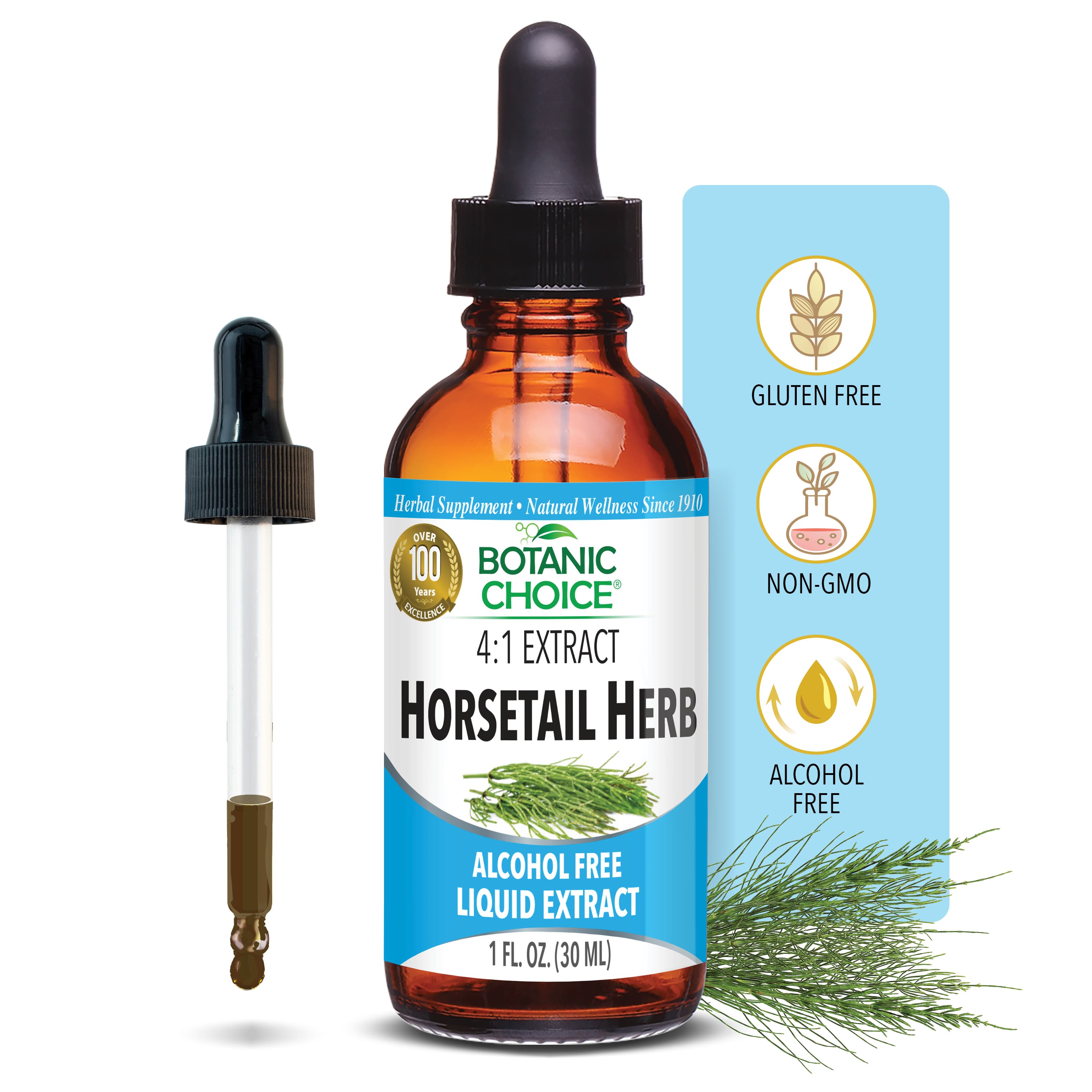 Horsetail Herb Liquid Extract - Health Ligaments Support Supplement - 1 Oz