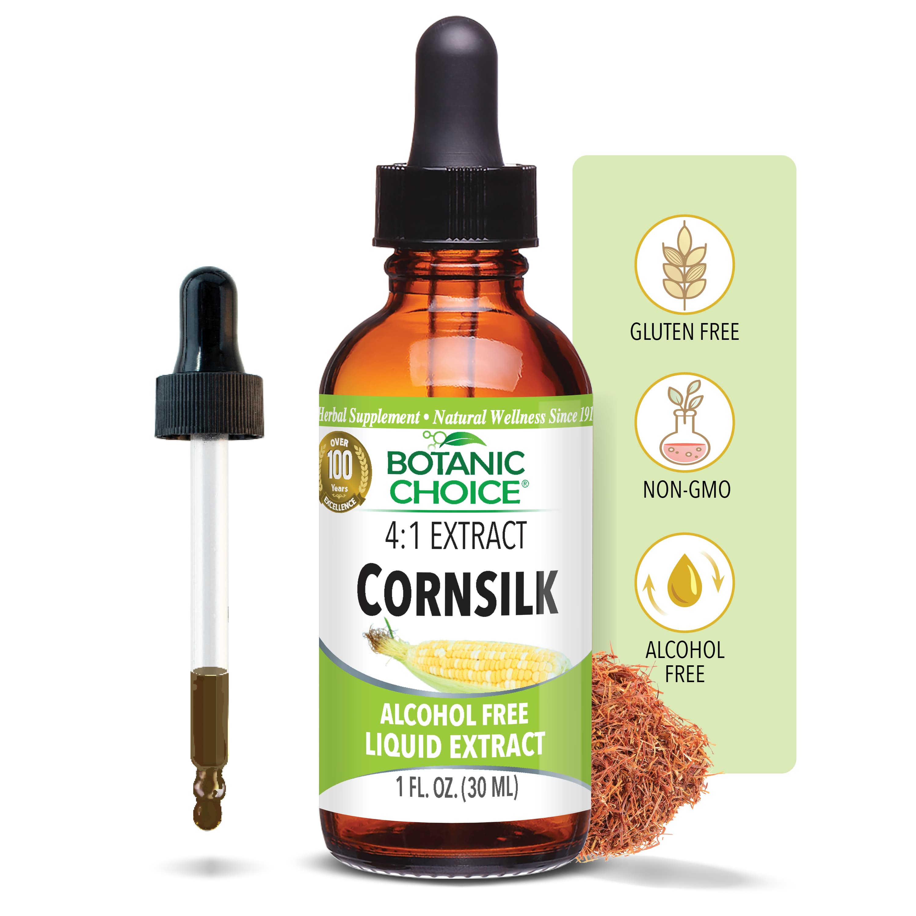 Cornsilk Liquid Extract - Soothing Support Supplement - 1 Oz