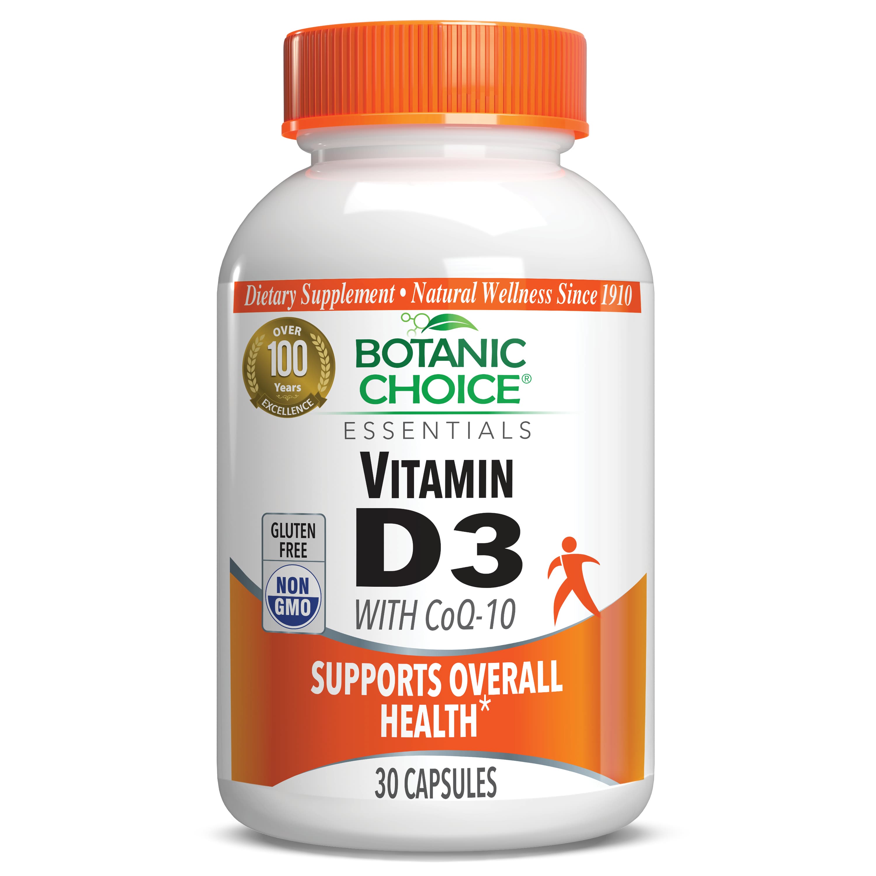 Vitamin D3 with CoQ-10 - Heart Support Supplement - 30 Capsules