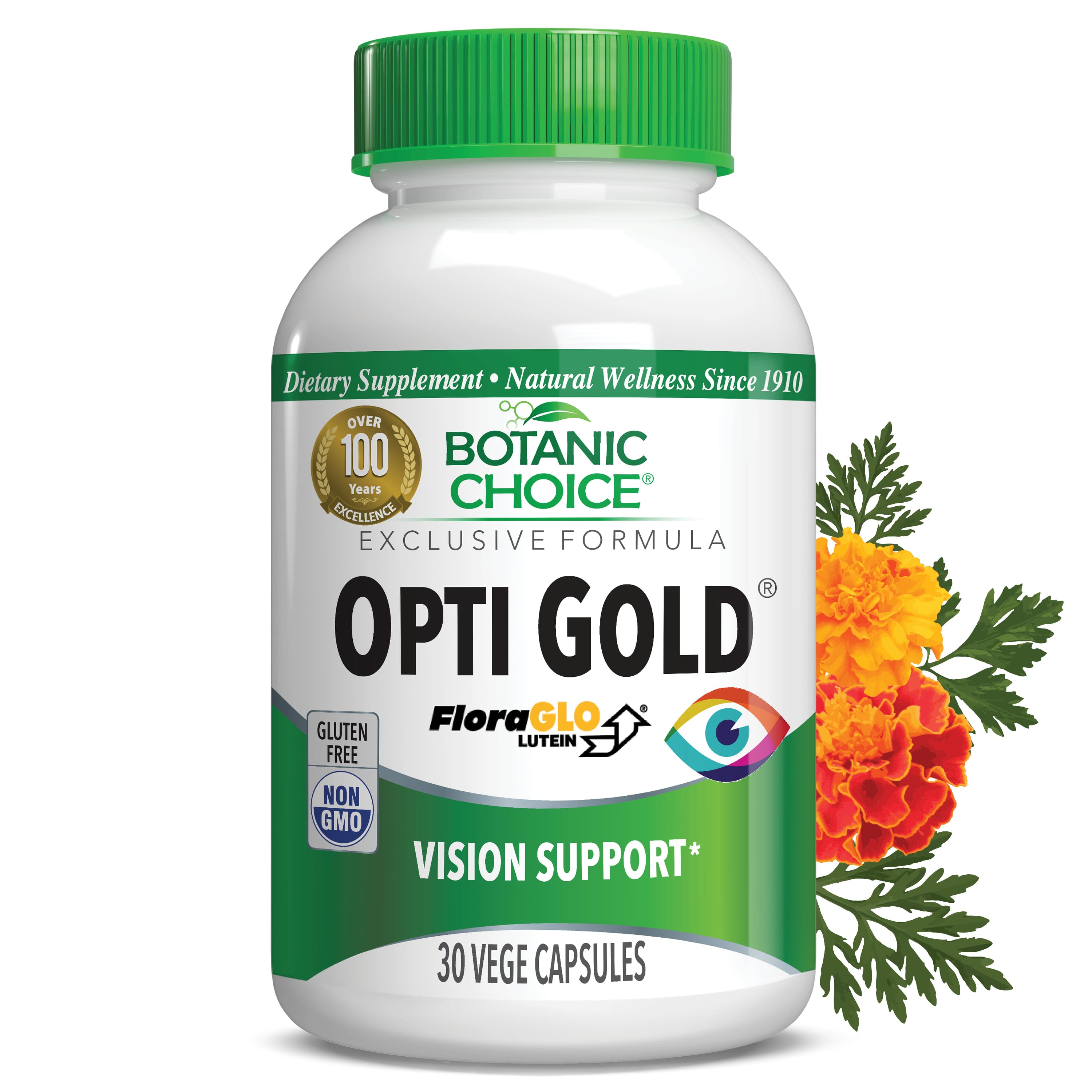 Opti Gold® Vision & Eye Health Supplement - 30 Vegetarian Capsules