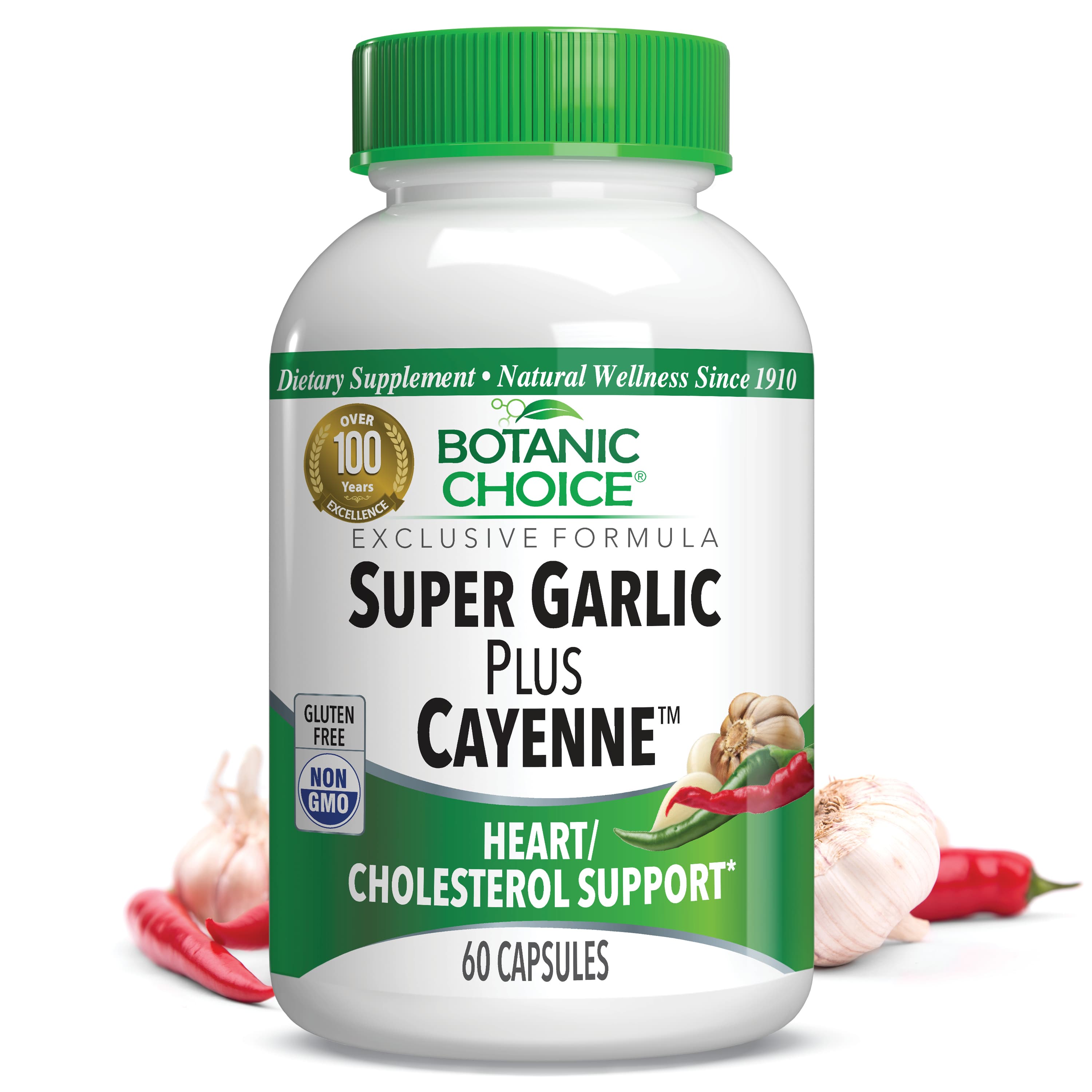 Super Garlic Plus Cayenne™ - Cholesterol Health Supplement - 60 Capsules