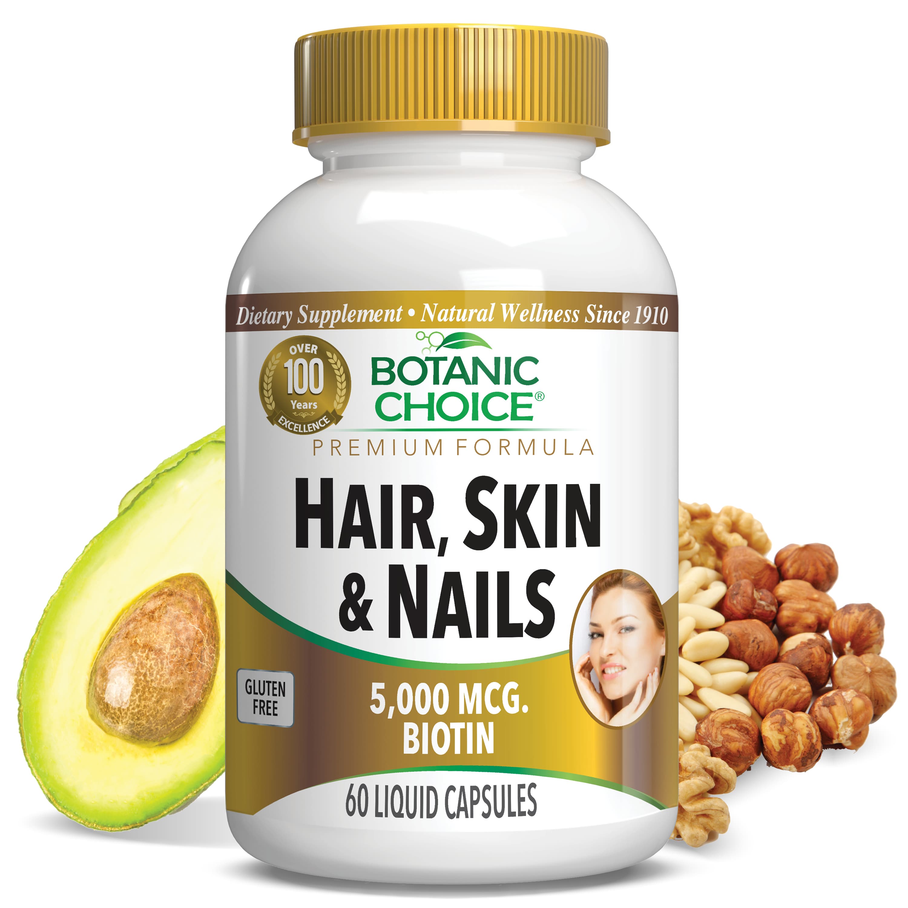 Hair, Skin & Nails Support Formula - 60 Capsules