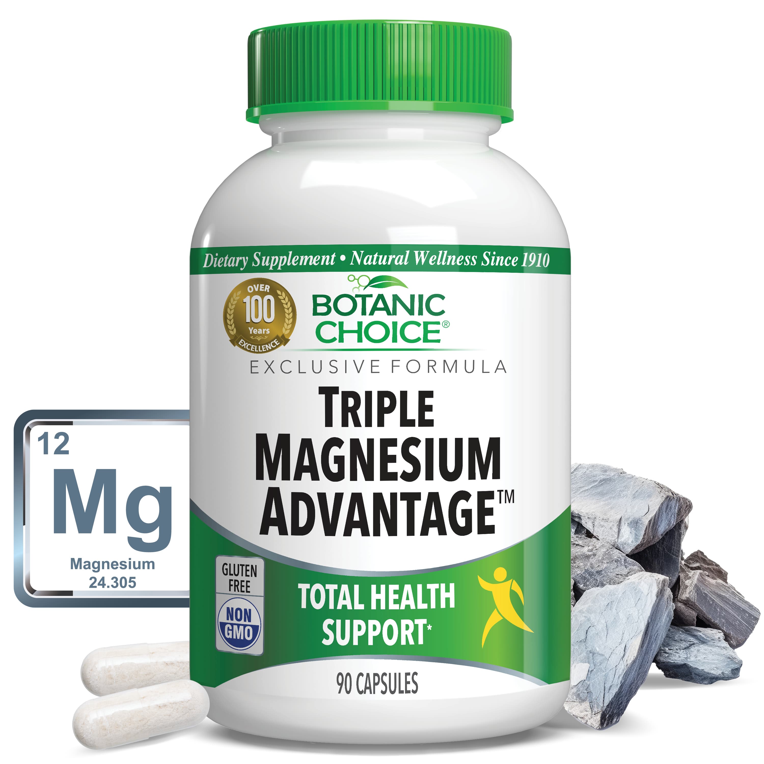 Triple Magnesium Advantage™ - Total Health Support Supplement - 90 Capsules