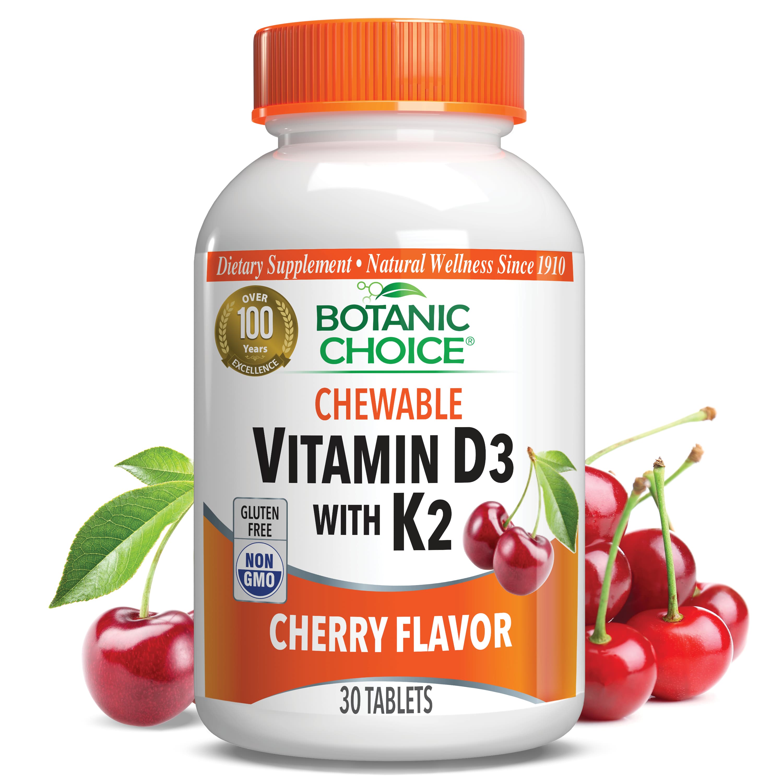 Chewable Vitamin D3 with K2 - 30 Tablets